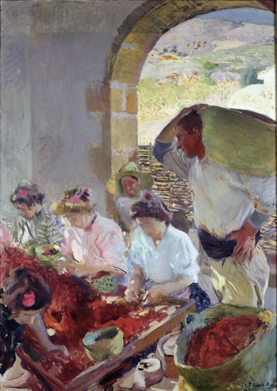 Preparing the Dry Grapes by Joaquín Sorolla